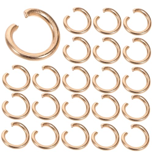 NUOBESTY 1 Satz Kettenglied Schmuckringe Schmuckzubehör Schmuckverbindung Metallringe Armband Biegering Schlüsselbund Hochleistungsverbindungsstecker Kette Biegering Eisen Golden 30st von NUOBESTY