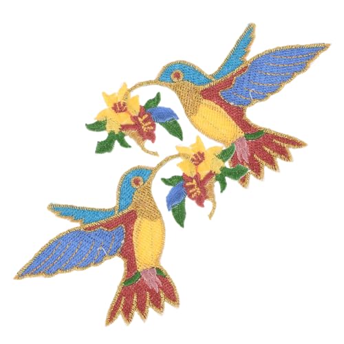 NUOBESTY 1 Satz Kolibri-patch Kleiderflicken Bienenpflaster Diy Kleidung Versorgung Lustig Flecken Kleidungsstück Kleidung Reparieren Diy-aufnäher Zum Aufnähen Cartoon-nähflicken Rayon 2st von NUOBESTY