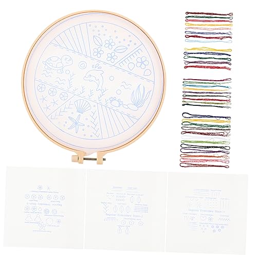 NUOBESTY 1 Satz Kreuzstich Handstickset Bausatz Stickset für Anfänger Stickmaterial-Set Bausätze embroidery kit embroidery set Stickset selber machen Stickwerkzeugsatz Polyester von NUOBESTY