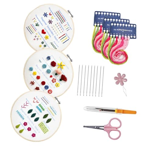 NUOBESTY 1 Satz Kreuzstich Stickerei-Kits handgemachtes Stickmaterial Cross-Kits embroidery kit embroidery set Stickerei handgemachtes Material handgefertigtes Kunsthandwerk Polyester von NUOBESTY