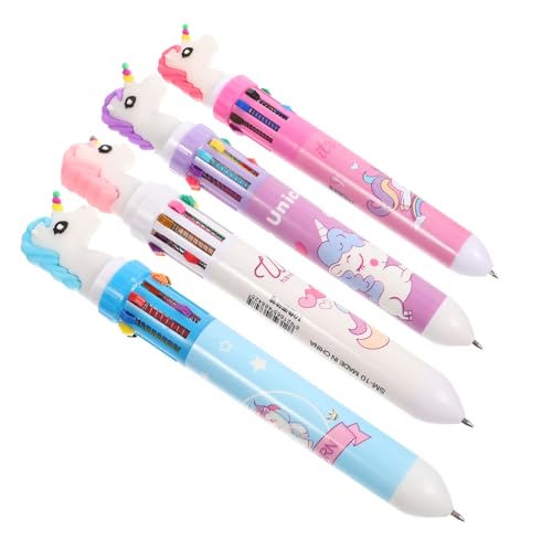 NUOBESTY 1 Satz Kugelschreiber Neuheitstifte Mehrfarbiger Stift Filzstifte Stifte Färbenstifte Stifte Mit Feiner Spitze Multi-stift Pinselstifte Für Bleistifte Abs Colorful 4 Stück von NUOBESTY