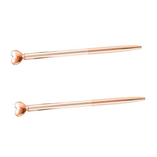 NUOBESTY 1 Satz Liebe Kugelschreiber Schreibwaren Schreibkladde Geschenkidee Ergonomischer Kugelschreiber Office Supplies Signaturstift Briefpapier Schreiben Rostfreier Stahl Rose Gold 2st von NUOBESTY