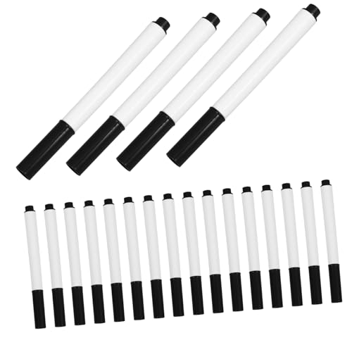 NUOBESTY 1 Satz Löschbarer Whiteboard-marker Trocken Abwischbare Stifte Flüssige Tafelmarker Neonstifte Für Die Fenstertafel Marker-kunststift Schüler Markierstift Plastik Black 20st von NUOBESTY