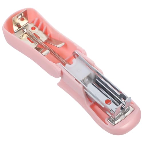 NUOBESTY 1 Satz Mini-Hefter ergonomische the office - Mini-Bürohefter hefter für bürobedarf schooter schulm Hefter Masse Schreibtisch-Essentials Buchhefter kleiner Hefter Kunststoff Rosa von NUOBESTY