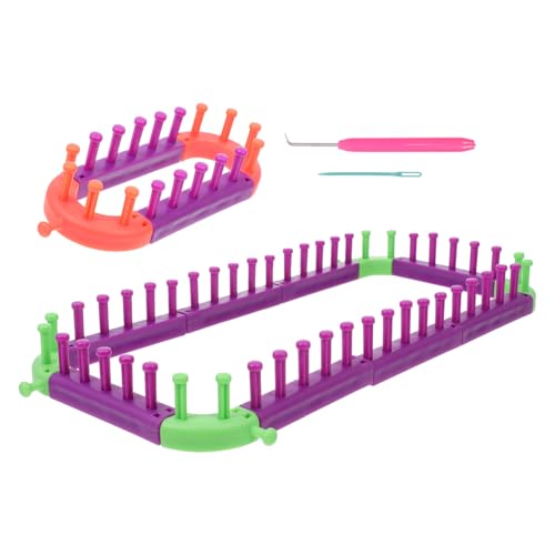NUOBESTY 1 Satz Mini-Stricker Häkelset für Anfänger Bausätze tragbar Stich Draht häkeln strickmaschine mini webstuhl DIY-Strickwerkzeug Weben von Heimwerkerarbeiten Handstrick-Set Plastik von NUOBESTY