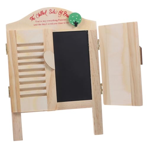 NUOBESTY 1 Satz Mini-nachrichtentafel Tafelschild Für Den Tisch Tischdekoration Mini-tafelständer Tafelschild Desktop-dekor Dekorative Nachrichtentafeln Tafel Staffelei Holz von NUOBESTY