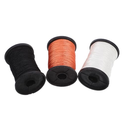 NUOBESTY Stickgarn-set Mit 3 Rollen Zum Handnähen Leder Segeltuch Nylon Nähzubehör Glatte Oberfläche Zum Buchbinden von NUOBESTY