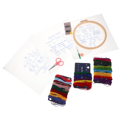 NUOBESTY 1 Satz Nähmaschine für Anfänger Stickset für Kinder Bausatz Kreuzstichpackungen Kreuzstich-Set Embroidery set embroidery kit werkzeug Stickerei-DIY-Kit Kreuzstichmaterial Baumwolle von NUOBESTY