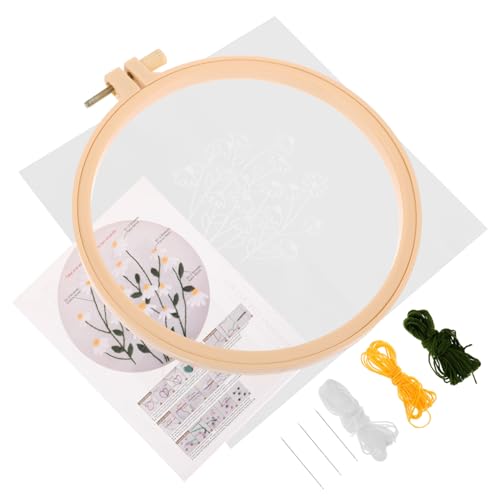 NUOBESTY 1 Satz Organza-stickerei Stickrahmen Für Den Haushalt Stickerei-versorgung Kreuzstich-kits Zum Basteln Nähzubehör Anfänger-stickset Für Erwachsene Stickzubehör Bestickte Kits Garn von NUOBESTY