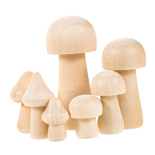 NUOBESTY 1 Satz Pilz-Set Pilzfiguren Simulationspilz Pilzzubehör Pilzgartendekoration Mini-Pilze mushroom decor Tischdekoration mit Pilzen Mikrolandschaftspilz Pilzdekor Holzpilze hölzern von NUOBESTY