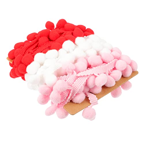 NUOBESTY 1 Satz Quaste Bommelband Dekorationen Für Die Babyparty Pride-accessoires Bommel Aus Wolle Mit Spitzenbesatz Gekräuseltes Band Pom-pom-kugeln Girlande Stolz Dekorationen Polyester von NUOBESTY