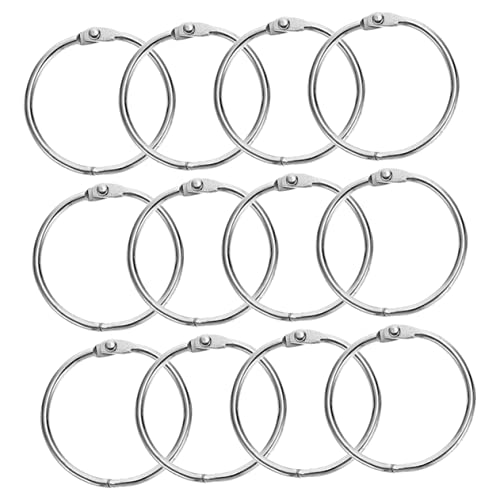 NUOBESTY 1 Satz Ringbuch-ring Aktivitätsringe Ringbinder Paper Rings Binderinge Flexible Buchringe Ringbuchklammern Notebook-clipringe Notebook-ring Selber Machen Metall Silver 20st von NUOBESTY