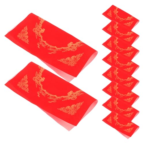 NUOBESTY 1 Satz Rote Papierfeder Couplets Chinesische Kalligrafie Frühlingsfest Dekoration Gefälschte Frühlingsblumen Kleine Windspieldekoration Chinesische Hochzeitspaare 20 Blatt von NUOBESTY