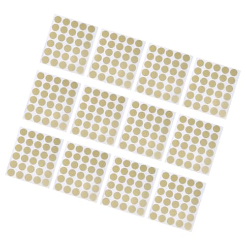 NUOBESTY 1 Satz Rubbellos Rubbellabel Gold Scratch Off Karten Gewinnspiel Aufkleber Gewinnspiel Sticker Aufkleber Für Gewinnspiele Kreiskratzer Selbst Kratzen Verlosen Papier Golden 360 Stk von NUOBESTY