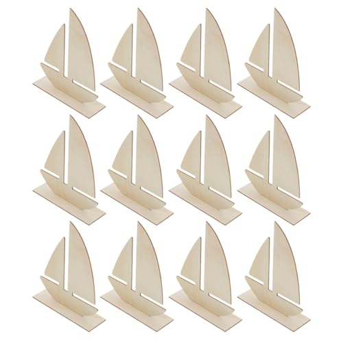 NUOBESTY 1 Satz Segelboot-malschablone Dekorationen Aus Papier Segeldekorationen Pvc- Deko-ideen Für Segelboote Wohnkultur Marinehandwerk Herausnehmbares Polster Holz Beige 15st von NUOBESTY