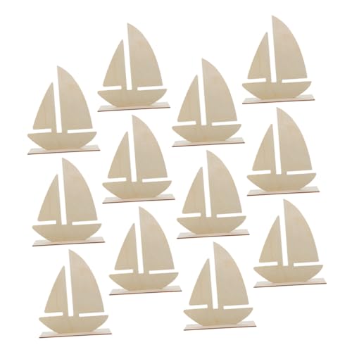 NUOBESTY 1 Satz Segelboot-malschablone Segeldekorationen Wohnkultur Pvc- Dekorationen Aus Papier Meeresdekorationen Deko-ideen Für Segelboote Marinehandwerk Holz Beige 15st von NUOBESTY