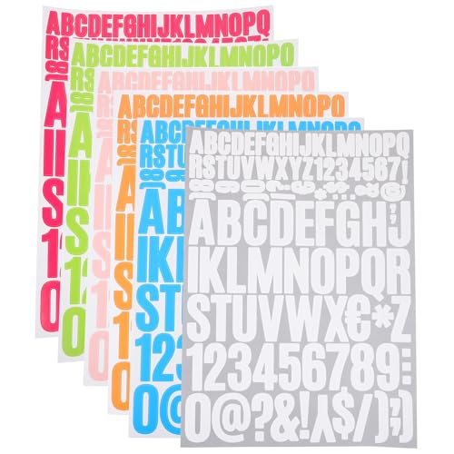 NUOBESTY 1 Satz Selbstklebende Aufkleber Spachtelmasse Für Schränke Zahlen Punkt Stickers Aufkleber Vinyl Sticker Scrapbook-buchstaben-aufkleber Aufkleber Buchstaben Vinyl-aufkleber 8 Blatt von NUOBESTY