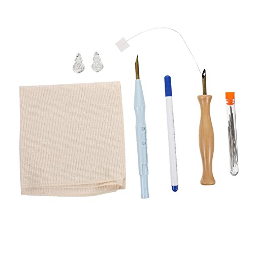 NUOBESTY 1 Satz Spaß machen portable sticken für anfänger DIY embroidery kit plastikenten stickset Stickerei-Kits Handwollvorgarn Zopfzubehör Nadelzubehör Nähnadel Bettwäsche aus Baumwolle von NUOBESTY