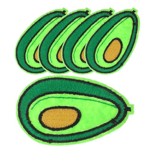 NUOBESTY 1 Satz Stickaufkleber Gestickte Aufnäher Schal Patch Applikation Nähen Obstbeet Bügel Patch Aufbügelpatch Kappen Zum Aufbügeln Cartoon-applikationsabzeichen Twill-stoff Green 5st von NUOBESTY