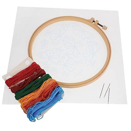 NUOBESTY 1 Satz Stickerei-Kit Stickmaschine Stanznadel-Sticksets Stickgarne Nähen Bausätze embroidery set Kreuzstichmaterial Stanznadel-Kits Erwachsene Anfänger Aluminiumlegierung Colorful von NUOBESTY