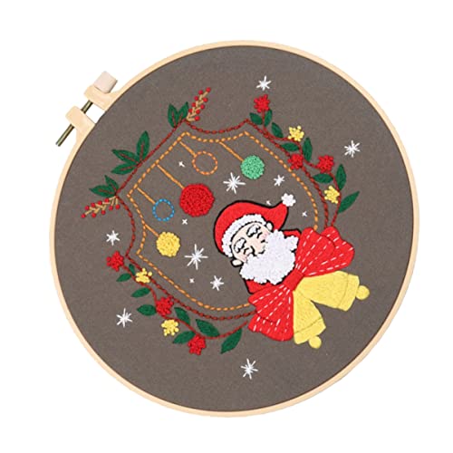 NUOBESTY 1 Satz Stickerei embroidery kit embroidery thread embroidery needle Bausatz Stickset für Bausätze Stickset zum Thema Weihnachten professionelle Nähsticknadeln Baumwolle von NUOBESTY