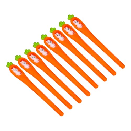 NUOBESTY 1 Satz Stift Süße Schulsachen Federmäppchen Pastell Kugelschreiber Karotte Unterschrift Kugelschreiber Schreibwaren Gelpen Black Ink Gel Ink Pen Schreibkladde Plastik Orange 8st von NUOBESTY