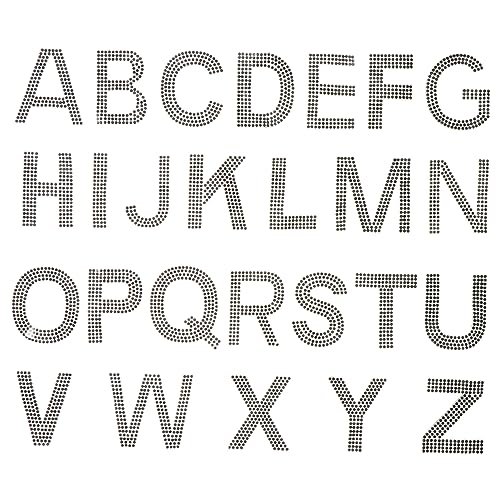 NUOBESTY 1 Satz Strass-aufkleber Nagel Strasssteine ​​und Charms Auto- Abs Verzierungen Alphabet Strasssteine ​​zum Basteln Nagel Charms Reize Dekorative Patches Retro Bohrtuch Black von NUOBESTY