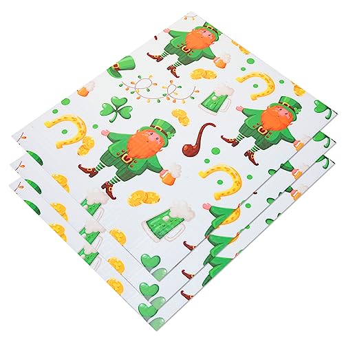 NUOBESTY 1 Satz Sublimationsfolie Jacken Jäckchen Uhrenkissen Утюг Htv-vinyl Transferpapier Bügeleisen St. Patricks Day Wärmetransfer-vinyl Kleidung Wärmeübertragungspapier Green 3 Blätter von NUOBESTY