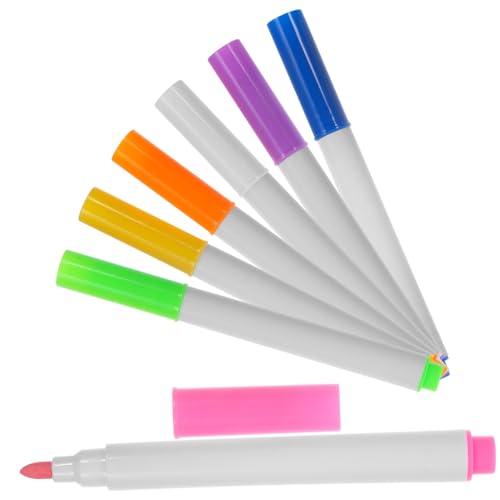 NUOBESTY 1 Satz Textmarker Schreibkladde Whiteboard Stifte Markers Planke Löschbar Gel Federmäppchen Magnetischer Trocken Abwischbarer Marker Trocken Abwischbare Stifte Plastik 7st von NUOBESTY