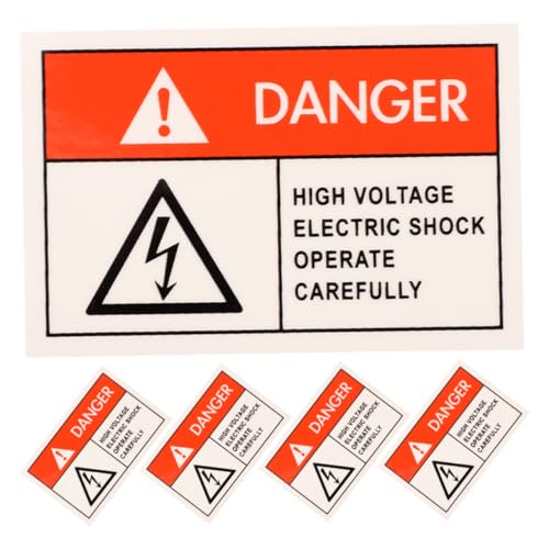 NUOBESTY 1 Satz Warnschilder Für Elektrizität Fragiles Heiligtum Ölwechsel-erinnerungsaufkleber Beschilderungsaufkleber Individuelle Schilder Für Unternehmen Pp Synthetisches Papier 5st von NUOBESTY