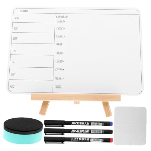 NUOBESTY 1 Satz Ziel-desktop-whiteboard Leere Tafel Whiteboard Trocken Abwischbar Große Weiße Tafel Tisch Whiteboard Leere Schreibtafel Leeres Zeichenbrett Nachrichten-whiteboard Hölzern von NUOBESTY