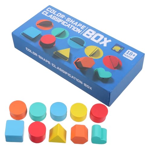 NUOBESTY 1 Schachtel Farbsortierbox Kinderspielzeug Sportspielzeug Puzzlespielzeug Holz Sortierspielzeug Formen Sortierbox Lernspielzeug für Kleinkinder Farblich passendes von NUOBESTY