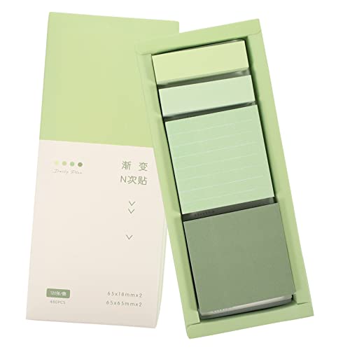 NUOBESTY 1 Schachtel Haftnotiz sticky notes book memo notebooks notenblock kleine Notizbücher Lesen von Seitenmarkierungen aufkleber Schulklebestreifen tragbare Notizblöcke Papier Green von NUOBESTY