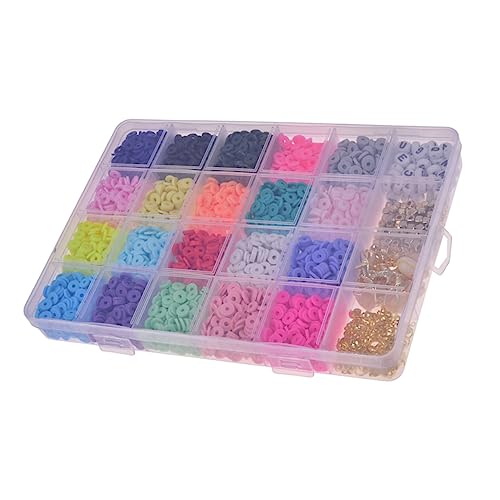 NUOBESTY 1 Schachtel Weiche Keramikperlen Perlen-kits Schmelzende Perlen Charms Armbänder Stift Kette Perlenhandwerk Heimwerken Sicherungssatz Sicherungsperlen Masse Schmuck Polymer-ton von NUOBESTY