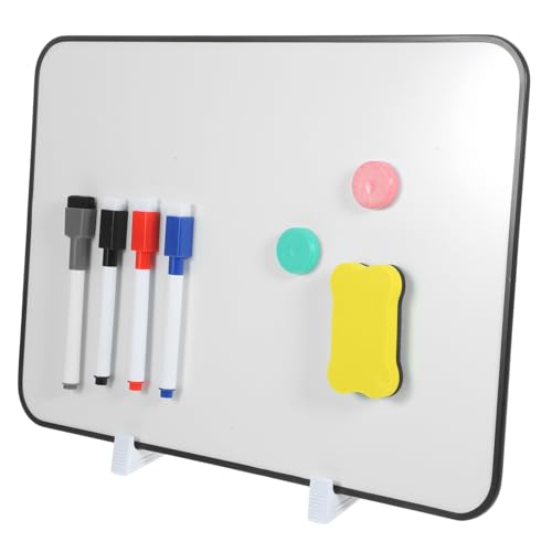 NUOBESTY 1 Set Doppelseitige Schreibtafel Whiteboard Radiergummi Weiße Tafel Für Tafel Mit Rack Radierer Große Weiße Tafel Trocken Abwischbar Lapboards Kühlschrank Whiteboard von NUOBESTY