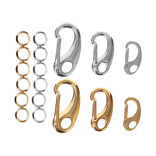 NUOBESTY 1 Set Hundeschnalle Armbandverschlüsse Kit Halskette Stapelverschluss Schlüsselanhänger Haken Armband Goldarmband Silber Magnetischer Halskettenverschluss Drehbarer von NUOBESTY