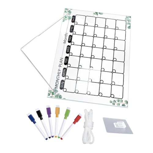 NUOBESTY 1 Set Löschbare Monatsplanungstafel Whiteboard Kleiner Kühlschrank Für Monatskalender Für Kühlschrank Monatskühlschrankkalender Löschbare Notiztafel Notizblock Acryl von NUOBESTY