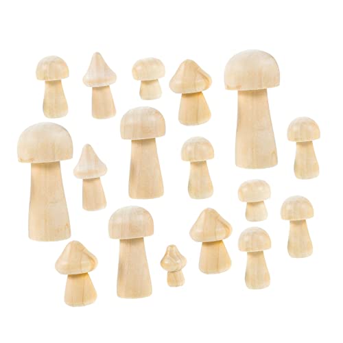 NUOBESTY 1 Set Pilz Set Pilz Party Dekorationen Bastelsets Pilz Zeug Gartenpilze Glockenspiele Miniatur Topf Miniaturtiere Pflanzen Künstliche Pilze Mini Ornamente Aus Holz von NUOBESTY