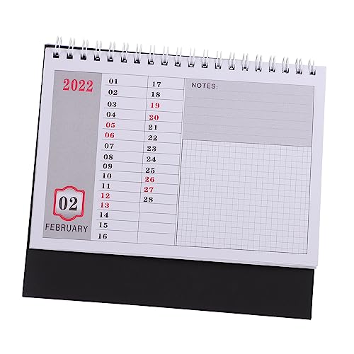 NUOBESTY 1 Stück 2022 2022 Englischer Tischkalender Liste Tisch Staffelei Wandkalender Adventskalender Für Staffeleien Kalender Monatskalender Adventskalender Tischkalender Schwarzes von NUOBESTY