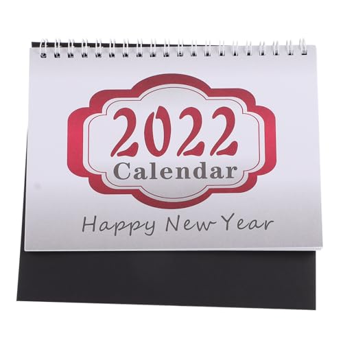 NUOBESTY 1 Stück 2022 2022 Englischer Tischkalender Staffeleien Kalender Adventskalender Für Liste Adventskalender Wandkalender Tischstaffelei Tischkalender Monatskalender Schwarzes Papier von NUOBESTY