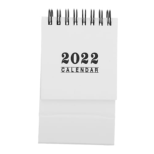 NUOBESTY 1 Stück 2022 Tischkalender 2022 2022 monatlicher Desktop-Kalender Agenda Tagesplaner büro kalender tischkalender basteln Farbkalender Notizblock-Kalender Papier Weiß von NUOBESTY