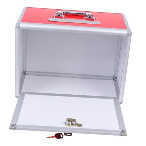 NUOBESTY 1 Stück Karton Wahlurne safes the safe lockbox Einfache Wahlbox aluminiumkiste Angebot Wettbewerb Postfach im Büro Bürobriefkästen sicher Einbrennlackplatte mit mittlerer Faser rot von NUOBESTY