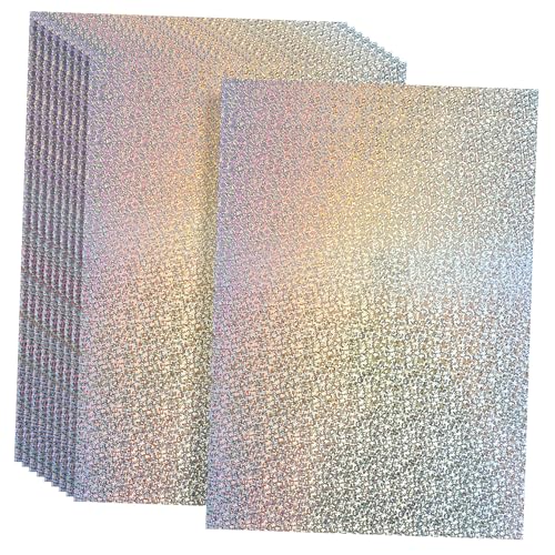 NUOBESTY 10 Blätter Holographisches Kartonpapier Basteln mit Glitzerpapier bastelmaterial Karton zum Basteln Glitzerkarton Karton in verschiedenen Farben bunte Papiere Papierstau von NUOBESTY