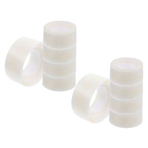 NUOBESTY 10 Rollen Aufkleber für die Party Klebestreifen Klebepunkte basteln runde aufkleberetiketten klebeband doppelseitig double sided tape klare Punkte Punktaufkleber für Party Gummi von NUOBESTY