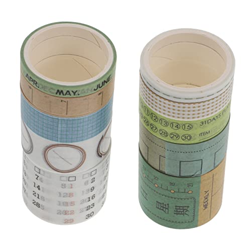 NUOBESTY 10 Rollen Taschen- und Papierklebeband Post Spender Notizen Sammelalbum liefert Pastell scrapbooking zubehör the washi tape Mehrzweck-Washi-Tape DIY Klebeband Japanisches Papier von NUOBESTY