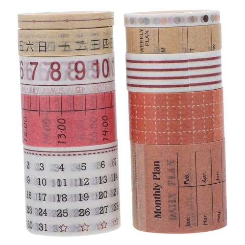 NUOBESTY 10 Rollen Taschen- und Papierklebeband doppelseitiges Schaumklebeband Aufkleber Maskierungsspender Etikett scrapbook scheckheft Tagebuch Washi Tape DIY Klebeband Japanisches Papier von NUOBESTY