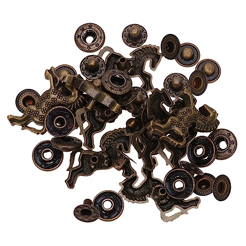 NUOBESTY 10 Sätze Verschlussknopf Haken Druckknöpfe Gürtelschnalle Mit Ratsche Druckknopf-werkzeug Riemen Nieten Kreisschnalle Druckknopf-kit Gadgets Individueller Gürtel Bausatz Tasten von NUOBESTY