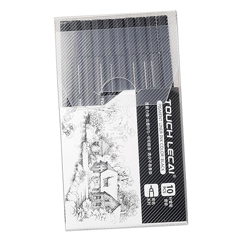 NUOBESTY 10 Stk Hookline-Stift schreibkladde büroartikel pastel pens schulzubehör journaling stifte Grafikstift office supplies schulzeug tag stift ink pen neutraler Filzstift Black von NUOBESTY