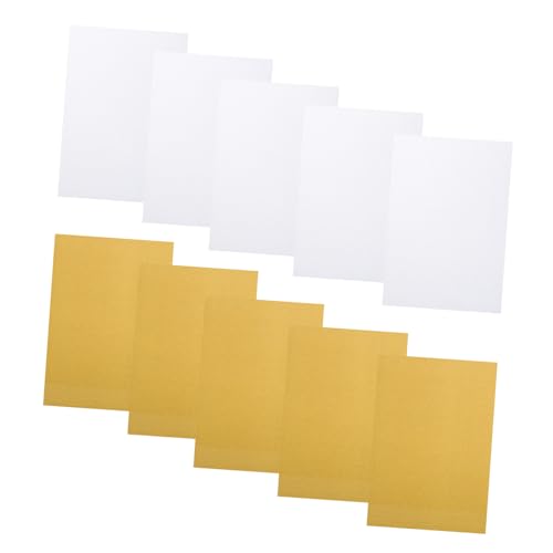 NUOBESTY 10 Stück Blätter Papierkarten selber machen funkeln Zubehör für die Kartenherstellung Gold rahmen farbiges Papier weihnachskarte weihnachten karten silve sticker Glitzerpapier von NUOBESTY