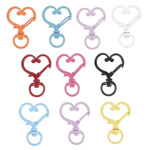 NUOBESTY 10 Stück Liebes Karabiner Schnalle Magnetischer Halsketten Verbinder Schlüssel Für Schlüsseletui Schnalle Halsketten Herstellungsset Goldene Ringe Karabiner Bender von NUOBESTY